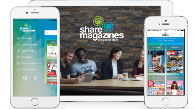 Sharemagazines_Startscreen_2-1200x750 „Unsere App bietet einen attraktiven Mehrwert für unsere Kunden. sharemagazines ist umweltschonend, platz- und kostensparend. Unsere App ist intuitiv bedienbar und klar strukturiert. Das Feedback der Verlage ist dabei ebenso positiv, wie das der Locations.“, betont sharemagazines Geschäftsführer Jan van Ahrens.