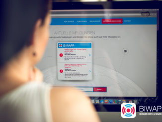 Meldungen und Warnungen werden auch im Web veröffentlicht. Copyright Marktplatz GmbH - Agentur für Web & App