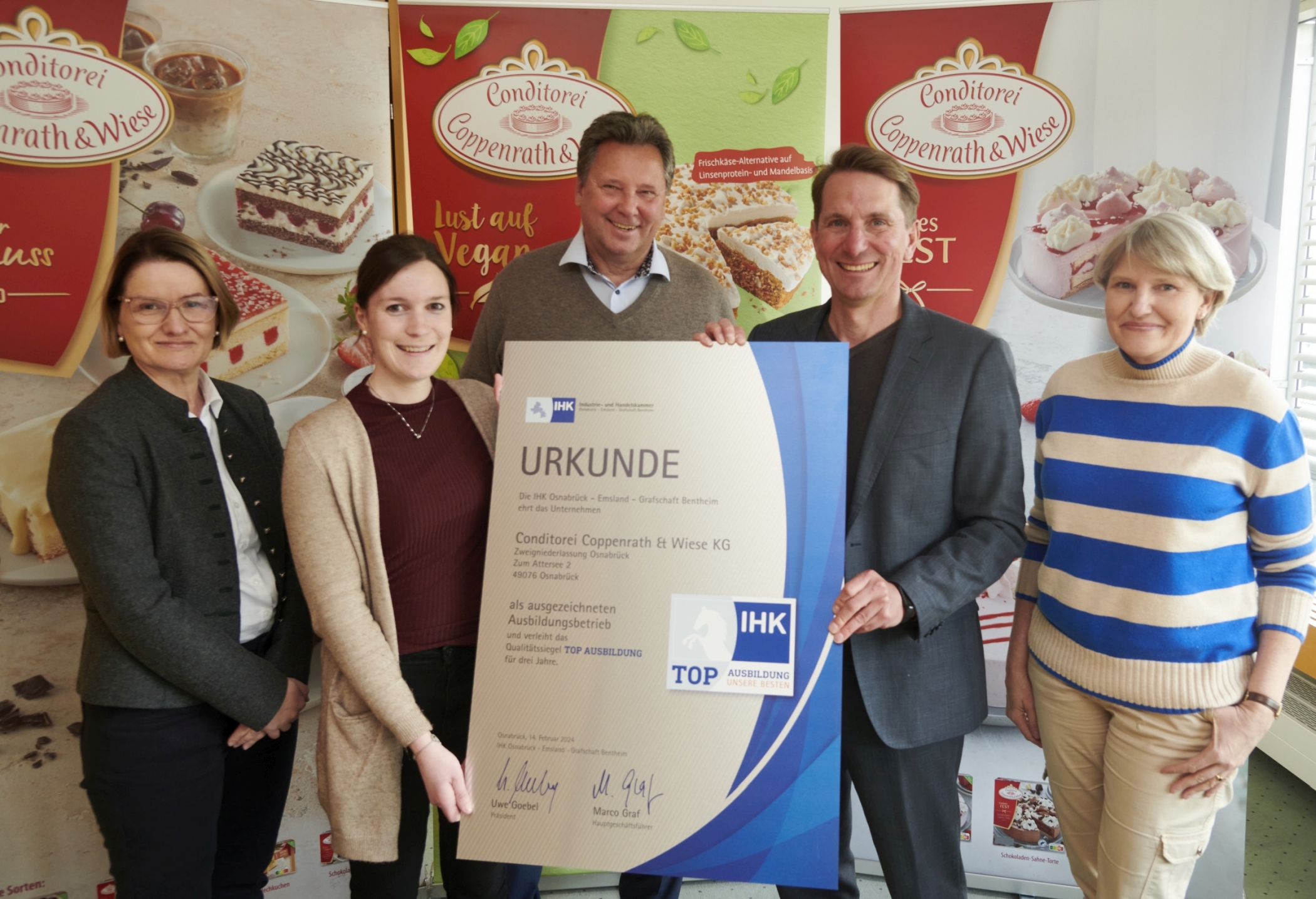 Eigenes Bildungszentrum für Azubis: Conditorei Coppenrath & Wiese KG in Osnabrück bietet „TOP Ausbildung“